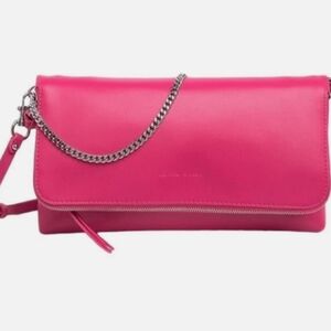 Rebecca Minkoff crossbody. Acid pink. 7" tall 11" wide. BNWT